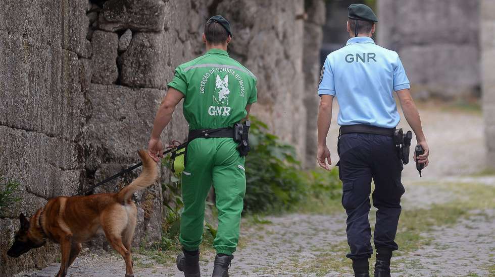 A GNR envolveu seis binómios cão e homem, uma equipa de operação de drones e nove militares em viaturas