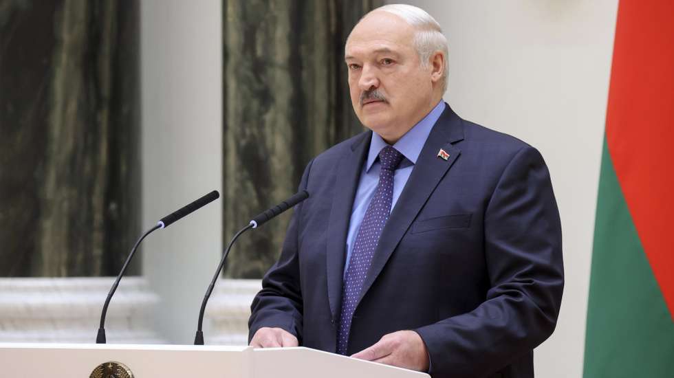 epa10713845 A handout photo made available by the Belarus President Press-service shows Belarusian President Alexander Lukashenko deliveriing a speech during the presentation of general's shoulder straps to the highest officers of the Belarusian army in Minsk, Belarus, 27 June 2023. According to the Belarussian state new sagency Belta, President Lukashenko confirmed that the founder of the private military company (PMC) Wagner Group Yevgeny Progozhin, is in the country and that " Belarus will benefit form the group's fighters' experience. On 24 June, counter-terrorism measures were enforced in Moscow and other Russian regions after (PMC) Wagner Group Chief Prigozhin claimed that his troops had occupied the building of the headquarters of the Southern Military District in Rostov-on-Don, demanding a meeting with Russia's defense chiefs. Belarusian President Lukashenko, a close ally of Putin, negotiated a deal with Wagner chief Prigozhin to stop the movement of the group's fighters across Russia. Prigozhin announced that Wagner fighters were turning their columns around and going back in the other direction, returning to their field camps.  E  EPA/BELARUS PRESIDENT PRESS-SERVICE /HANDOUT HANDOUT HANDOUT EDITORIAL USE ONLY/NO SALES HANDOUT EDITORIAL USE ONLY/NO SALES