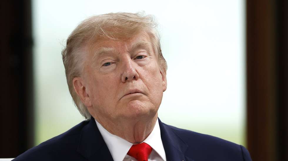 epa13041580 US President Donald Trump attends a working session at Hotel Royal during the G7 summit in Evian-les-Bains, France, 16 June 2026. The 52nd G7 Summit takes place in Evian-les-Bains from 15 to 17 June 2026  EPA/YOAN VALAT