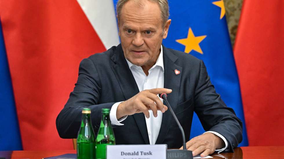 epa13295996 Polish Prime Minister Donald Tusk attends a special briefing with ministers and security officials on recent acts of violence in Polish schools at the Prime Minister's Office in Warsaw, Poland, 11 October 2026. Tusk underlined that 'we are not dealing with a large-scale organised group of people planning to create a sense of danger.' He added that a growing 'fascination with violence' has been observed in Poland and around the world in recent years.  EPA/RADEK PIETRUSZKA POLAND OUT