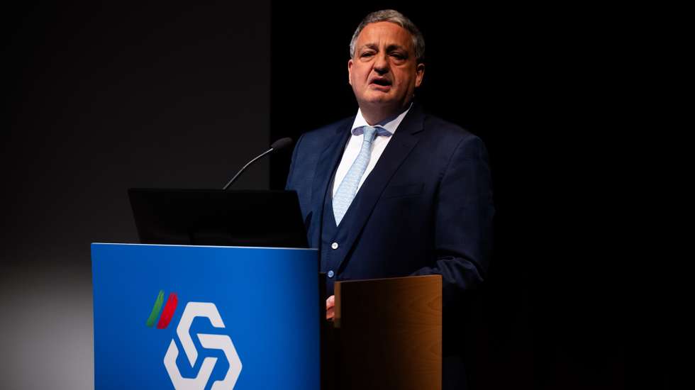 O presidente da Comissão Executiva da Caixa Geral de Depósitos, Paulo Macedo, durante a apresentação dos resultados de 2023, Lisboa, 15 de março de 2024.  JOSÉ SENA GOULÃO/LUSA