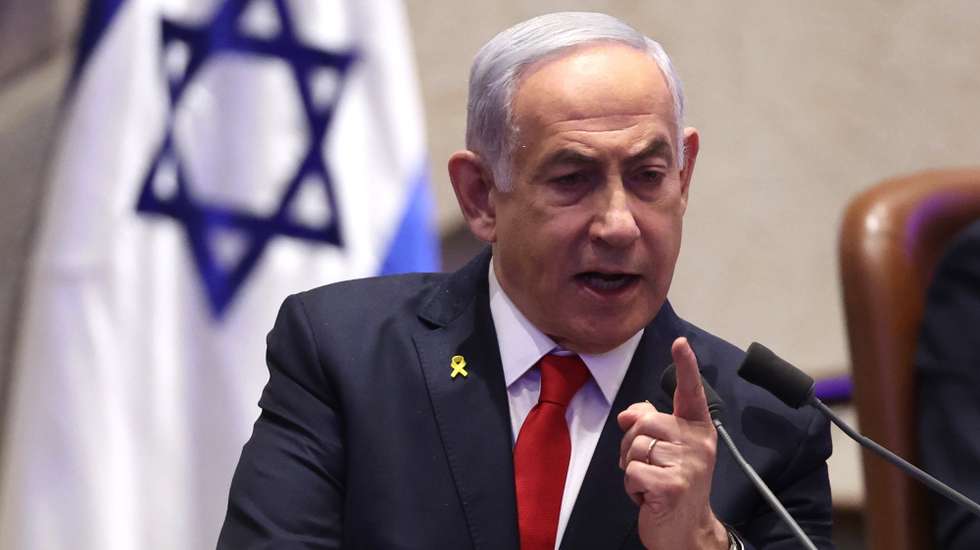 epa11727607 Israeli Prime Minister Benjamin Netanyahu speaks during a discussion called on by the opposition on the release of the Israeli hostages held by Hamas, at the Knesset in Jerusalem, Israel, 18 November 2024. According to Israel's military, around 100 Israeli hostages remain in captivity in the Gaza Strip, including the bodies of 33 confirmed dead.  EPA/ABIR SULTAN
