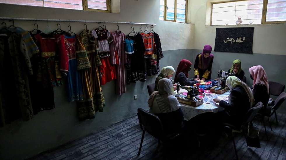 epa10456680 Husna Raoufi, a former student of Journalism at Kabul University, works at her tailoring workshop in Kabul, Afghanistan, 08 February 2023 (issued 09 February 2023). Husna Raoufi, has opened a tailoring workshop to provide employment and training opportunities for other women and to motivate them to leave their homes and resume active participation in society. Due to a ban on girls' education above the sixth grade and the suspension of women's higher education, female students have turned to a variety of careers in order to support their families.  The school, Rah-e- Danish, is currently training a total of ten students in tailoring, embroidery, and weaving with the help of five teachers. Rah-e-Danish has been well received by the women who are training and working there.  EPA/STRINGER