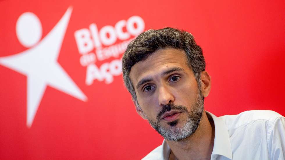 António Lima, coordenador regional do BE/Açores, durante a sessão de encerramento das Conferências Zuraida Soares 2024 no auditório da Direção Regional do Empreendedorismo e Competitividade, em Ponta Delgada, Ilha de São Miguel, Açores, 20 de outubro de 2024.  EDUARDO COSTA/LUSA