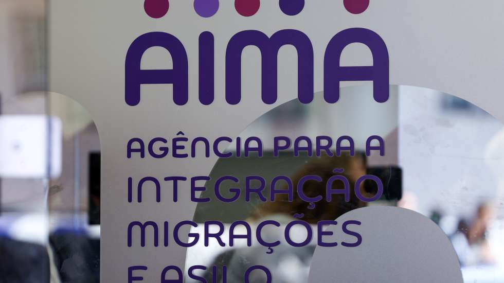 Logo da AIMA (Agência para a Integração, Migrações e Asilo), Lisboa, 7 de março de 2025. MIGUEL A. LOPES/LUSA