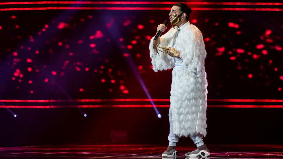 O artista Conan Osíris, com a canção “Telemóveis”, vai representar Portugal no Festival Eurovisão 2019, em maio, em Israel, depois deontem à noite ter vencido a final da 53ª edição do Festival da Canção, realizada em Portimão, no Algarve, 03 de março de 2019. PEDRO PINA/RTP/LUSA.