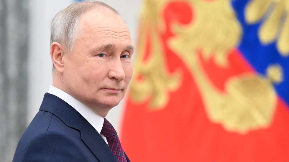 epa10509669 Russian President Vladimir Putin attends a ceremony to award state decorations to outstanding Russian women who represent various professions, at the Kremlin, in Moscow, Russia, 08 March 2023. International Women's Day is one of the favourite holidays in Russia. International Women's Day (IWD) is observed annually on 08 March worldwide to highlight women's rights, as well as issues such as violence and abuse against women. The theme of IWD 2023 is 'DigitALL: Innovation and technology for gender equality'. According to the United Nations, 37 percent of women around the world do not use the internet, leading to a digital gender gap that widens economic and social inequalities.  EPA/ILYA PITALEV / SPUTNIK / KREMLIN POOL MANDATORY CREDIT