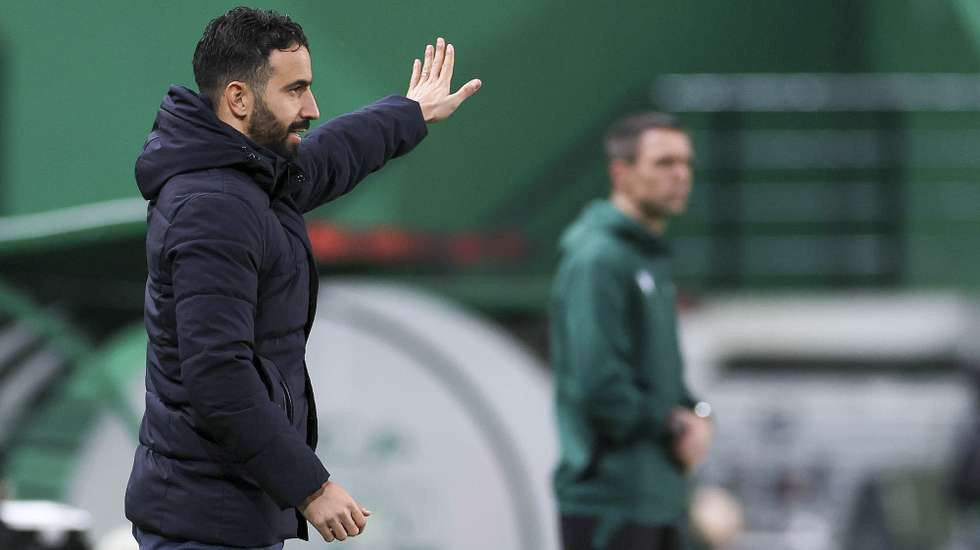 Sporting CP head coach Ruben Amorim during the UEFA Europa League group stage match with Sturm Graz held at Jose de Alvalade Stadium, in Lisbon, Portugal, 14 December 2023. MANUEL DE ALMEIDA/LUSA