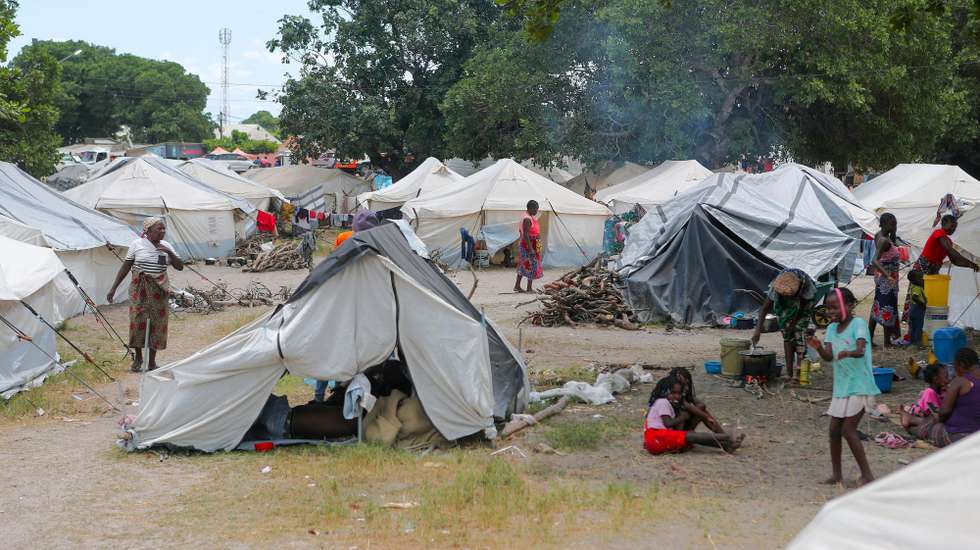 Centro de acolhimento de Chiaquelane alberga quase 30 mil pessoas, cerca de um terço de toda a população que devido às cheias foi abrigada em mais de 90 centros em todo o país, província de Gaza, Moçambique, 03 de fevereiro de 2026. (ACOMPANHA TEXTO DA LUSA DO DIA 06 DE FEVEREIRO DE 2026). LUÍSA NHANTUMBO/LUSA