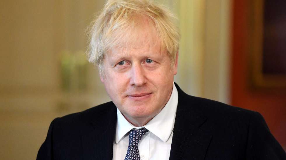 epa09242774 British Prime Minister Boris Johnson during a meeting with and NATO Secretary General Stoltenberg (not pictured) at n10 Downing Street in London, Britain, 02 June 2021.  EPA/FACUNDO ARRIZABALAGA / POOL