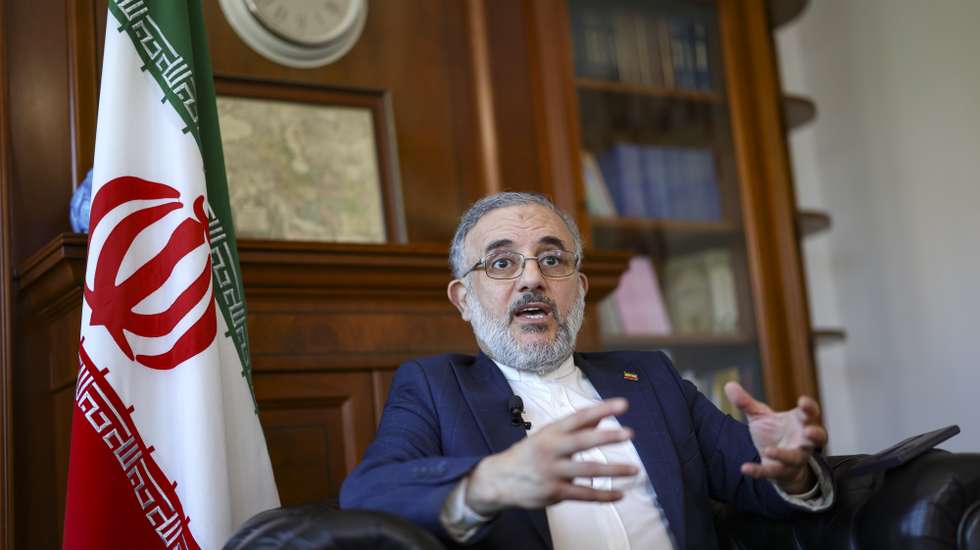 O embaixador do Irão em Portugal, Majid Tafreshi, em entrevista à agência Lusa, em Lisboa, 14 de julho de 2026. (ACOMPANHA TEXTO DA LUSA DO DIA 15 DE JULHO DE 2026). MIGUEL A. LOPES/LUSA