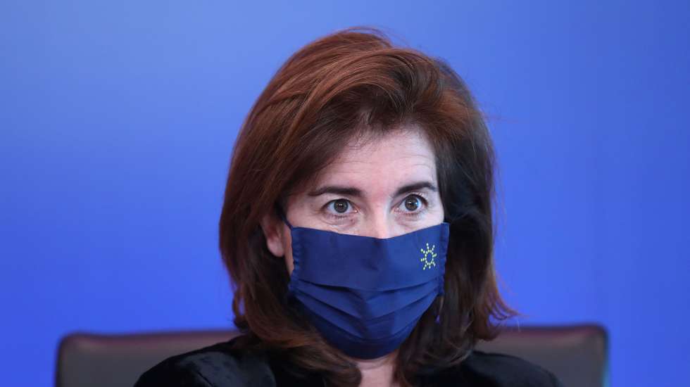 Portuguese Minister of Labour, Solidarity and Social Security, Ana Mendes Godinho during a virtual visit of journalists included in the official program of the Portuguese Presidency of the Council of the European Union in Lisbon, Portugal, 07 January 2021. During the first half of this year, Portugal will have its fourth presidency after 1992, 2000 and 2007. ANTÓNIO PEDRO SANTOS/LUSA