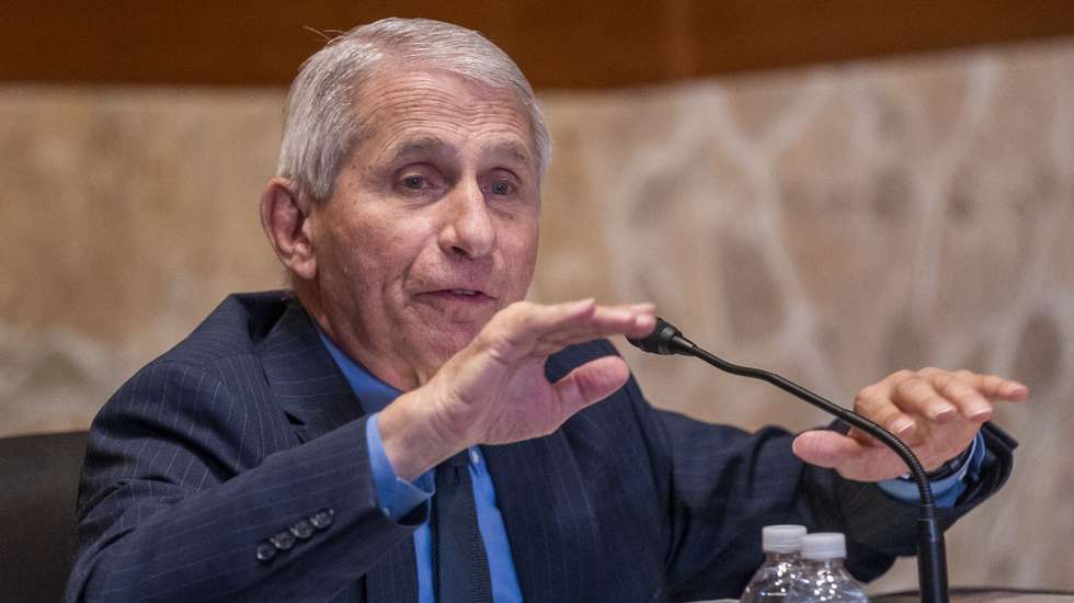 epa09953036 Director of the National Institute of Allergy and Infectious Diseases Dr. Anthony Fauci testifies during the Senate Appropriations Subcommittee on Labor, Health and Human Services, and Education, and Related Agencies hearing to examine proposed budget estimates for fiscal year 2023 for the National Institutes of Health on Capitol Hill in Washington, DC, USA, 17 May 2022.  EPA/SHAWN THEW