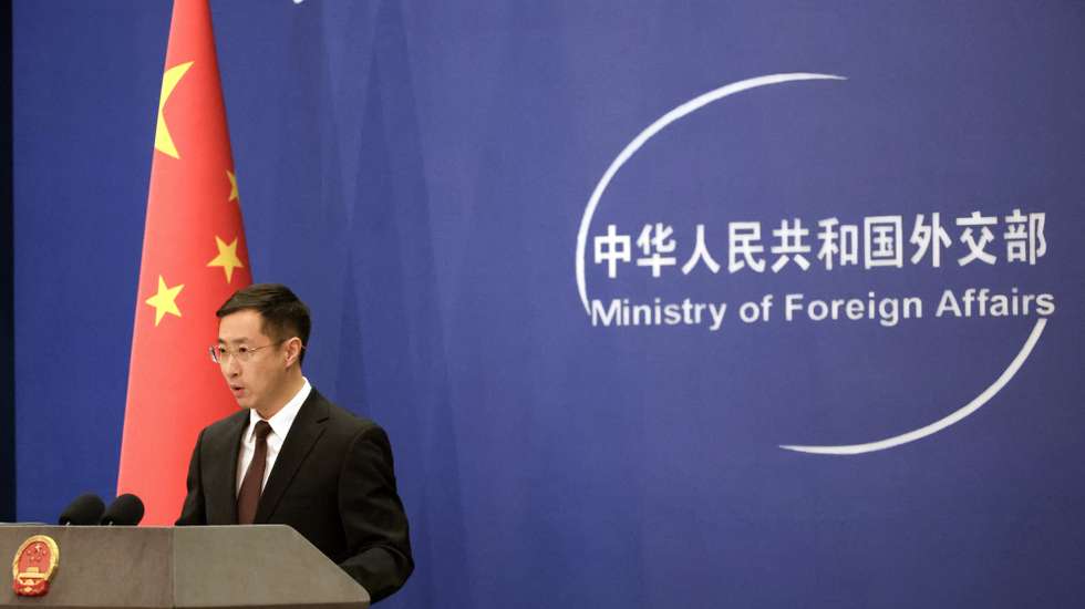 epa11230711 Chinese foreign ministry spokesperson Lin Jian holds a press conference in Beijing, China, 20 March 2024. Hong Kong on 19 March passed a new national security law, called Article 23, which has sparked international concerns about its impact on press freedom, religious freedom, and fundamental rights. Chinese foreign ministry spokesperson Lin Jian mentioned China's 'strong dissatisfaction and firm opposition' to the countries and institutions slandering the legislation.  EPA/ANDRES MARTINEZ CASARES