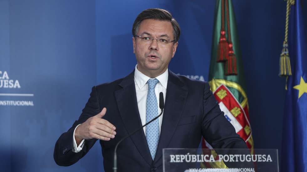 O ministro Adjunto e da Reforma do Estado, Gonçalo Matias, intervém na apresentação da nova Agência para a Investigação e Inovação (AI2), esta tarde no Campus XXI em Lisboa, 4 de novembro de 2025. MIGUEL A. LOPES/LUSA