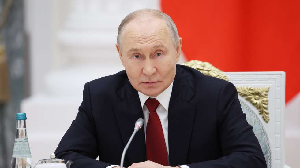 epa13032994 Russian President Vladimir Putin holds a meeting with participants in Russia's military operation in Ukraine as part of the Russia Day celebrations at the Kremlin in Moscow, Russia, 12 June 2026. Russia Day is a national holiday of the Russian Federation, celebrated annually on June 12. It commemorates the adoption of the Declaration of State Sovereignty in 1990.  EPA/VYACHESLAV PROKOFYEV/SPUTNIK/KREMLIN  / POOL MANDATORY CREDIT