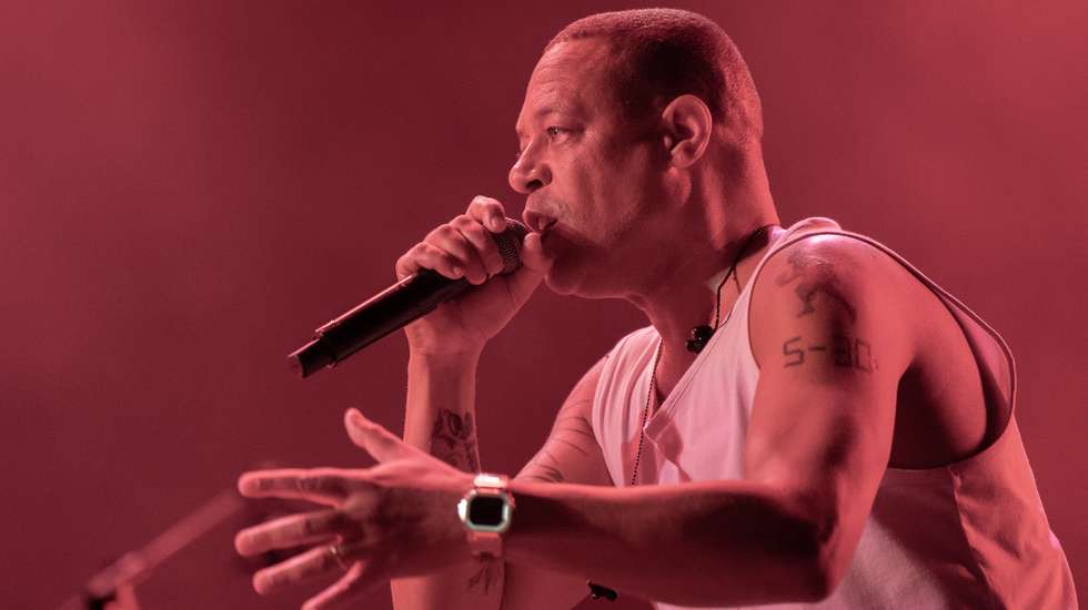 Portuguese singer of Da Weasel Carlao performs live in concert on the first day of the Mares Vivas Festival, that runs until 16 July, in Madalena, Vila Nova de Gaia, Portugal, 14 July 2023. RUI FARINHA/LUSA