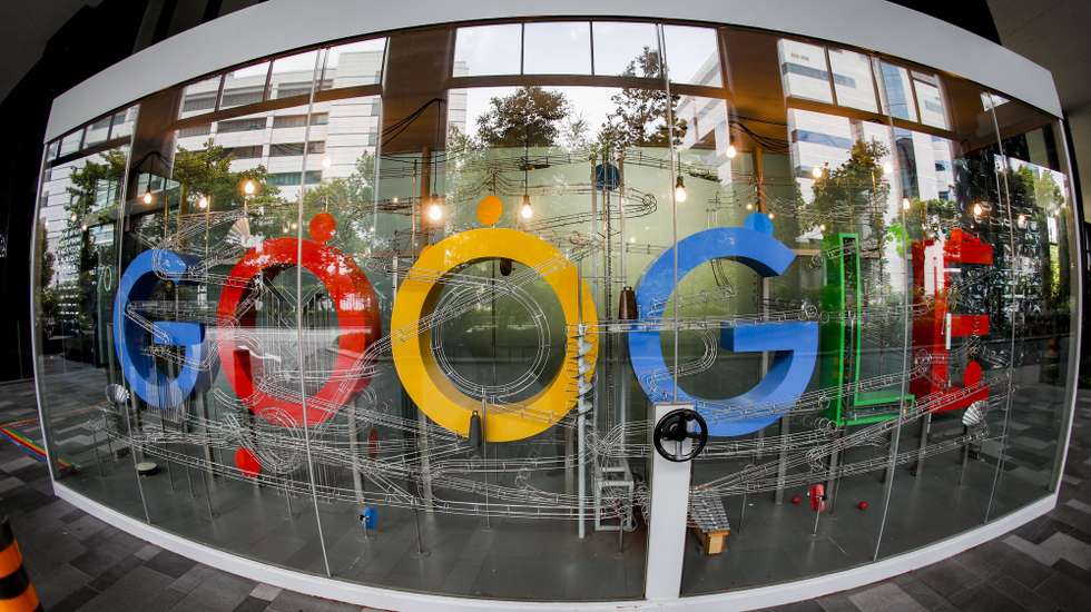 epa08873751 (FILE) A  picture made with a fisheye lens shows the Google logo in Singapore, 06 December 2019 (reissued 10 December 2020). According to media reports on 10 December 2020, French data privacy regulator CNIL will impose over 100 million euros fines on US companies Google and Amazon for breaching EU privacy data rules. According to media reports, Google will have to pay 100 million euros and Amazon 35 million euros fines.  EPA/WALLACE WOON *** Local Caption *** 55685412