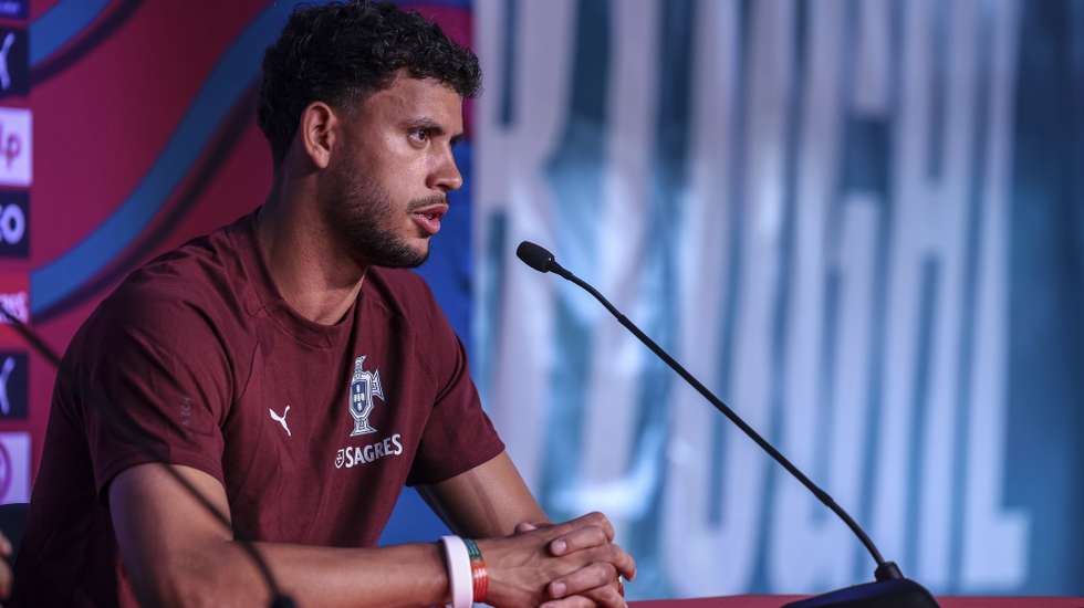 Portugal soccer team player Matheus Nunes speaks during the press conference at the training site at Garden District Park for the FIFA World Cup 2026, Palm Beach, Florida, USA, 15 June 2026. MIGUEL A. LOPES/LUSA