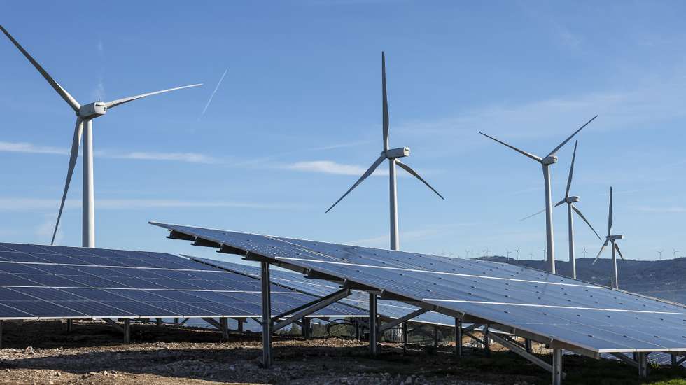 Aspetos do projeto híbrido EDP Renováveis no Monte de Vez durante uma visita/inauguração, Penela,19 de fevereiro de 2024. Trata-se de um projeto híbrido de energias renováveis – que combina energia eólica com solar. PAULO NOVAIS/LUSA