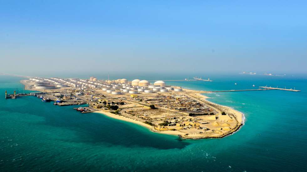 epa08046282 A undated handout aerial view made available by Saudi Arabian oil company Saudi Aramco on 05 December 2019, showing Saudi Aramco's Ras Tanura facility, Saudi Arabia. The Ras Tanura refinery is located in the eastern region of Saudi Arabia. Saudi Aramco that is due to go public at the Tadawul stock exchange in Riyadh, Saudi Arabia, in mid-December, is expected to announce the final price for its initial public offering on 05 December 2019. The IPO could become world's biggest initial public offering ever if it exceeds the 2014 IPO of Alibaba that raised 25 billion USD.  EPA/SAUDI ARAMCO HANDOUT  HANDOUT EDITORIAL USE ONLY/NO SALES