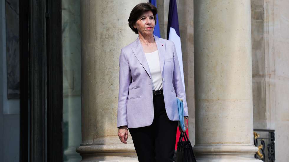 epa10759616 Minister for Europe and Foreign Affairs and Catherine Colonna arrives at the Elysee palace for the first new cabinet meeting, in Paris, France, 21 July 2023. The new French government sees Elisabeth Borne being re-appointed as French Prime Minister to lead the new cabinet after its reshuffle.  EPA/TERESA SUAREZ