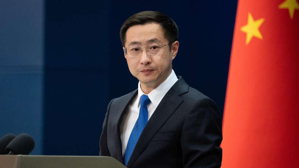 epa12079407 Chinese Foreign Ministry spokesperson Lin Jian speaks at a press conference in Beijing, China, 07 May 2025. Lin Jian addressed the recent conflict between India and Pakistan. The Indian government said it had carried out military strikes on nine sites in Pakistan in retaliation for the deadly militant attack on tourists in the popular tourist resort of Pahalgam in south Kashmir on 22 April 2025, which left 26 dead and several injured.  EPA/JESSICA LEE