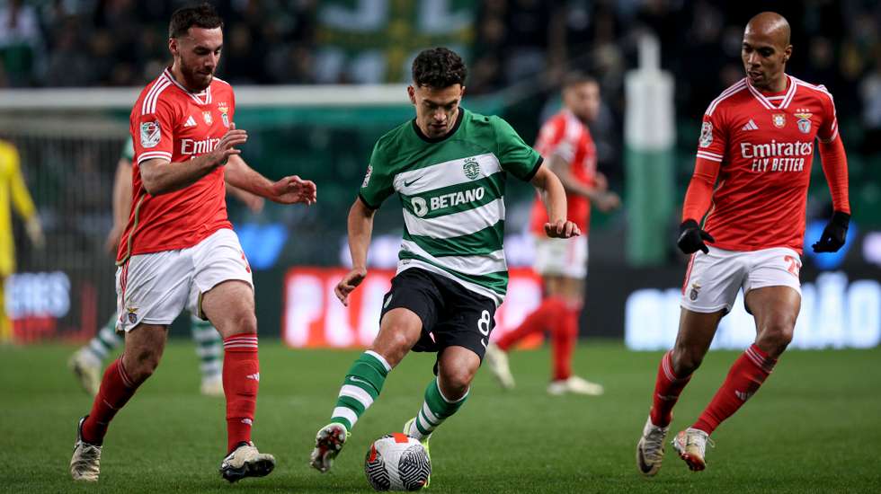 Pedro Gonçalves está em dúvida para os dois encontros com o Benfica de Kökçü e João Mário, na Taça de Portugal e no Campeonato