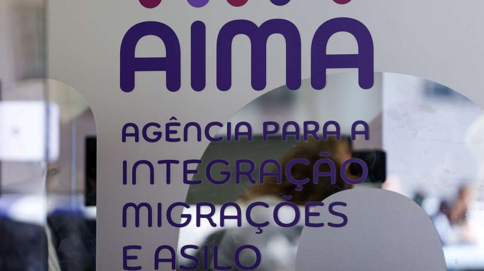 Logo da AIMA (Agência para a Integração, Migrações e Asilo), Lisboa, 7 de março de 2025. MIGUEL A. LOPES/LUSA