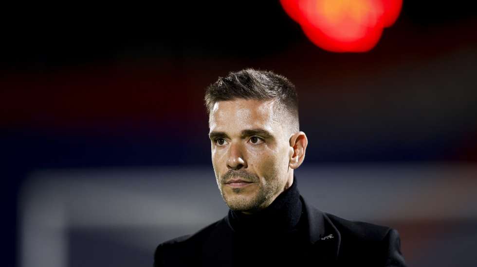 O treinador do Nacional, Tiago Margarido, durante o jogo da I Liga de Futebol contra o Alverca, realizado no Complexo Desportivo de Alverca, em Vila Franca de Xira, 07 de dezembro de 2025. FILIPE AMORIM/LUSA