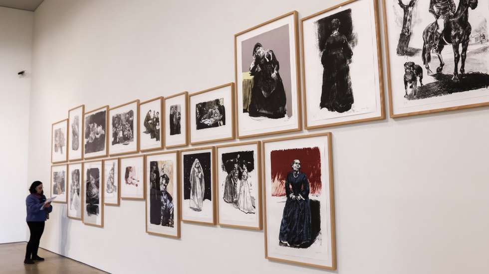 A exposição “Paula Rego - Rotura e Continuidade”, com 80 obras da pintora, vai estar patente no Museu do Côa até 28 de julho de 2024, Vila Nova de Foz Côa, 30 de novembro de 2023. A mostra, que tem hoje apresentação pública, assinala os 25 anos da classificação do Parque Arqueológico do Vale do Côa como património mundial da Humanidade, em 1998, e também coincide com os 30 anos da descoberta do maior complexo de arte rupestre, ao ar livre, a nível global, ocorrida em 1994. (ACOMPANHA TEXTO DE 01-12-2023) FRANCISCO PINTO/LUSA
