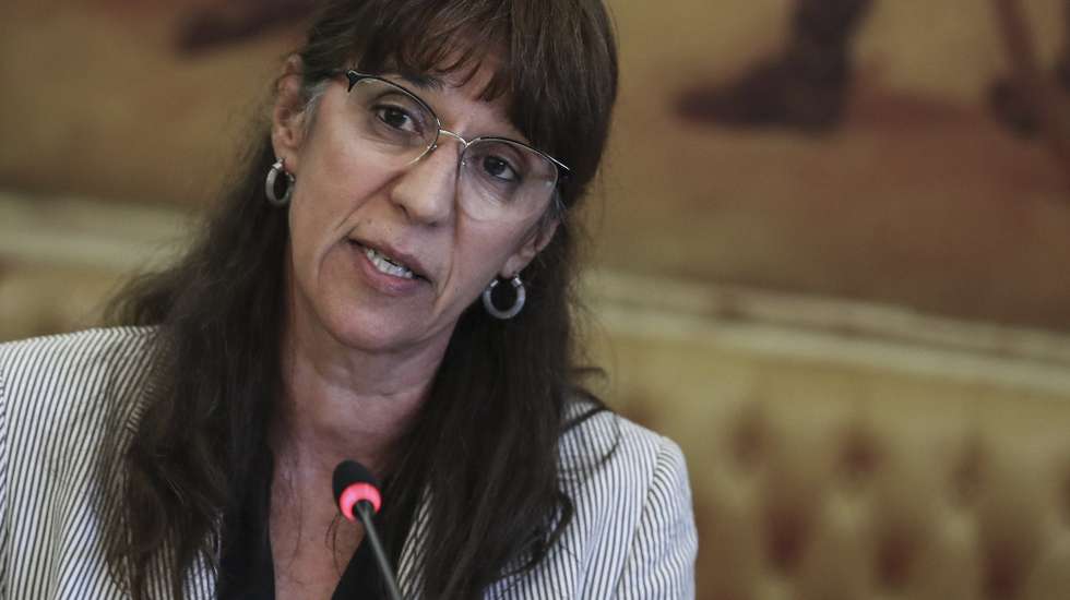 A ministra da Defesa Nacional, Helena Carreiras, durante a sua audição perante a Comissão de Defesa Nacional, na Assembleia da República, em Lisboa, 11 de outubro de 2022. ANTÓNIO COTRIM/LUSA
