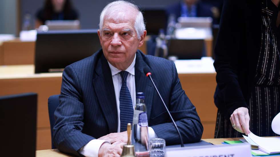 epa11727023 European Union High Representative for Foreign Affairs and Security Policy Josep Borrell looks on during an EU Foreign Affairs Council at the EU headquarters in Brussels, Belgium, 18 November 2024. EU Foreign Affairs Ministers will discuss the Russian aggression against Ukraine, the situation in Georgia in light of the parliamentary elections, and transatlantic relations in light of the outcome of the US presidential and parliamentary elections.  EPA/OLIVIER HOSLET