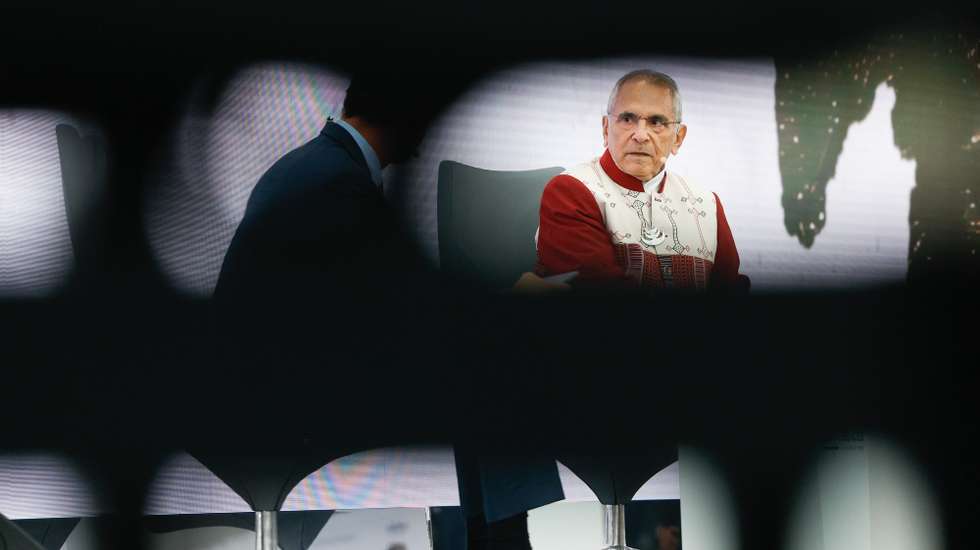O presidente de Timor-Leste, José Ramos Horta, intervém na sessão de abertura da 9.ª edição das Conferências do Estoril, no Campus de Carcavelos da NOVA SBE, em Oeiras, 24 de outubro de 2024. Esta edição decorre sob o tema ‘Time to ReThink’, um diálogo em direção a uma ação coletiva para superar os mais prementes desafios globais. Paz, Políticas, Planeta, Inteligência Artificial &amp; Tecnologia e Longevidade são os cinco pilares que orientam a reflexão dos inúmeros líderes, nacionais e internacionais, presentes. ANTÓNIO PEDRO SANTOS/LUSA