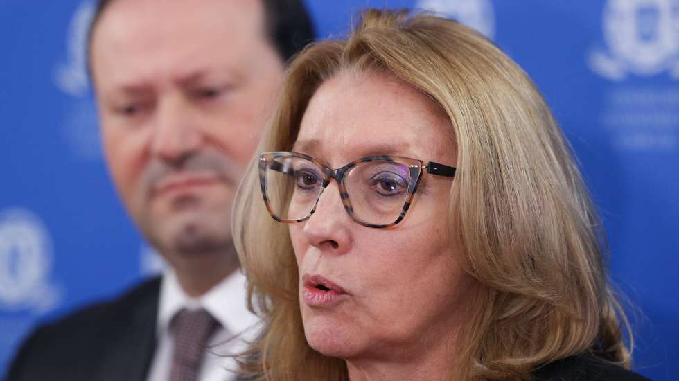A ministra do Trabalho, Solidariedade e Segurança Social, Maria do Rosário Palma Ramalho, fala à imprensa após a reunião plenária da Comissão Permanente de Concertação Social (CPCS) em Lisboa, 04 de fevereiro de 2025. TIAGO PETINGA/LUSA