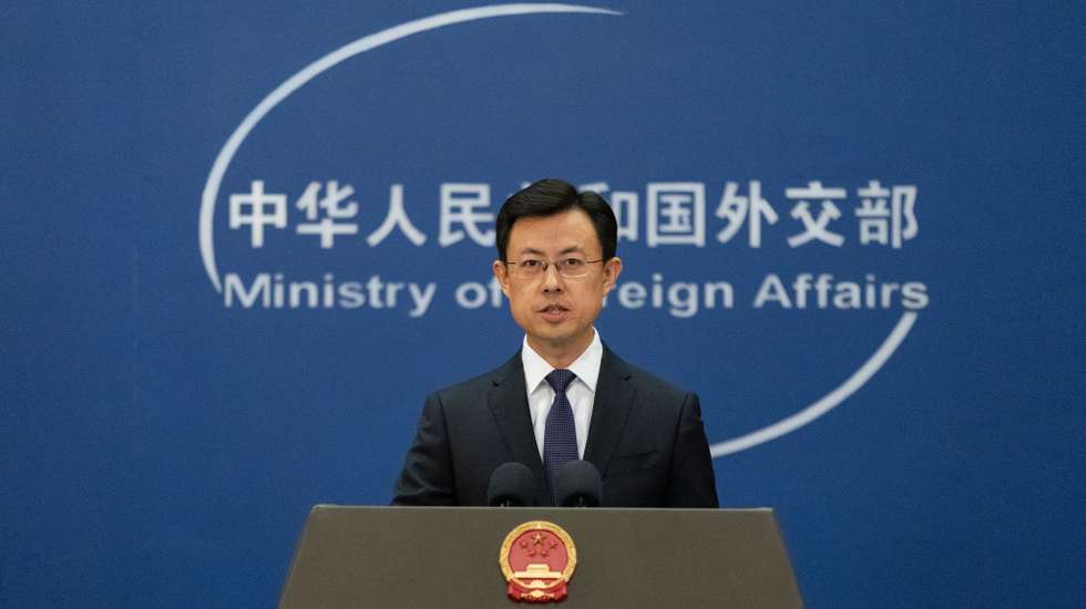 epa12593411 Chinese Ministry of Foreign Affairs spokesperson Guo Jiakun participates in a press conference in Beijing, China, 15 December 2025. He spoke about Jimmy Lai's trial verdict as well as relations with the US and Japan.  EPA/JESSICA LEE
