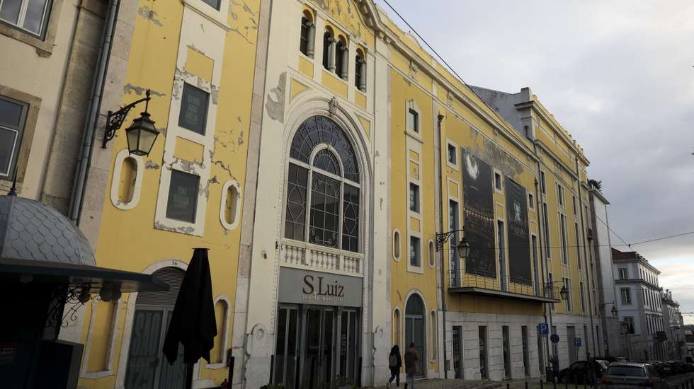 Fachada do edifício do Teatro São Luiz, Lisboa, 10 de janeiro de 2023. CARLOS M. ALMEIDA/LUSA