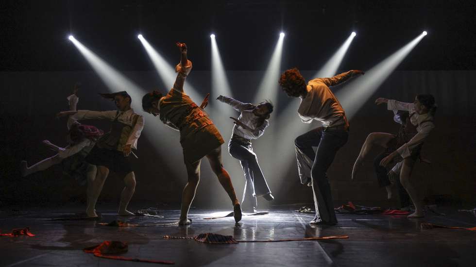 Ensaio de imprensa do espetáculo de dança "VOZ" do coreografo Daniel Cardoso, espetáculo apresentado pela companhia Quorum Ballet, com estreia marcada para o dia 15 de março no Cineteatro D. João V na Amadora, 13 de março de 2024.  MIGUEL A. LOPES/LUSA