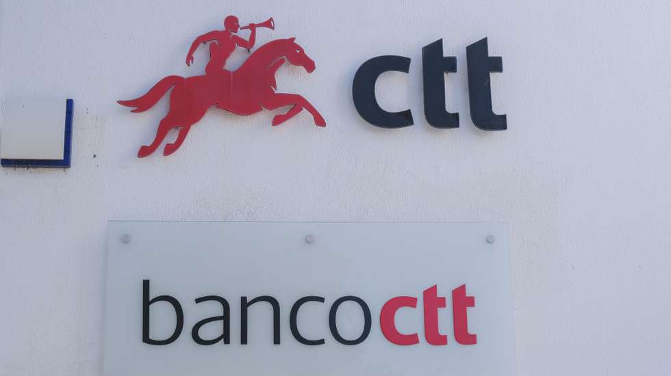 Logotipo do banco CTT, Lisboa, 10 fevereiro  de 2021. ANTÓNIO COTRIM/LUSA