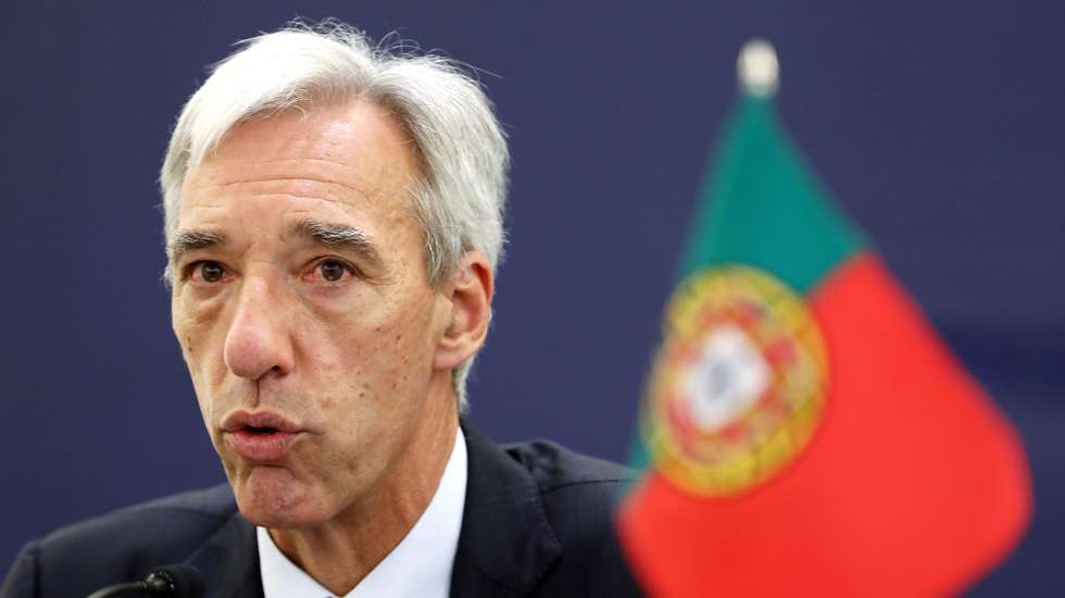 epa09155525 Portuguese Ministry of National Defence Joao Gomes Cravinho attends a press conference after a Workshop of European Union Ministers of Defence on the Strategic Compass under the Portuguese Presidency of the Council in Queluz, Portugal, 23 April 2021. This workshop is aimed at promoting informal discussion on the main ideas, encouraging the presentation of substantive and prospective proposals and together shaping a new strategic vision for European defence.  EPA/ANTONIO PEDRO SANTOS