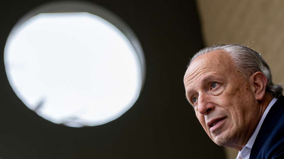 Pedro Santana Lopes discursa na cerimónia de apresentação da sua candidatura à Câmara Municipal da Figueira da Foz, no Centro de Artes e Espaetáculos (CAE), na Figueira da Foz, 18 de julho de 2021. RUI MIGUEL PEDROSA/LUSARUI MIGUEL PEDROSA/LUSA