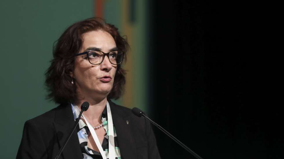 Ministra da Ciência, Tecnologia e Ensino Superior, Elvira Fortunato, intervém no Encontro Ciência 2022 a decorrer no Centro de Congressos de Lisboa, 16 de maio de 2022. MIGUEL A. LOPES/LUSA