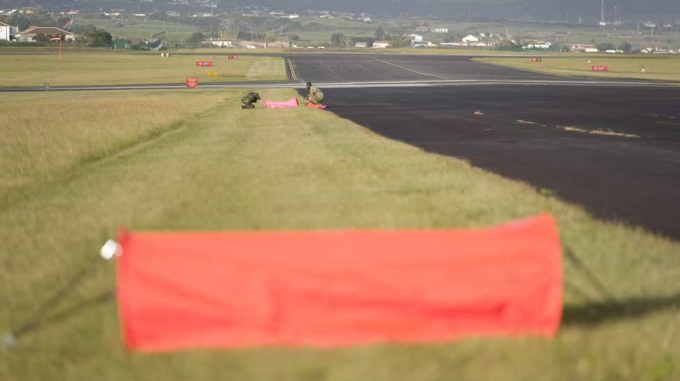 Base das Lajes onde hoje decorreu a cerimónia conjunta com o Destacamento da Força Aérea dos Estados Unidos da América, 65th Air Base Group (65th ABG), para a inauguração oficial de uma "Permanent Lajes Landing Zone (PLLZ)", Ilha Terceira, Açores, 21 de outubro de 2020. ANTÓNIO ARAÚJO/LUSA