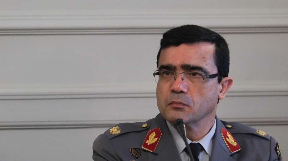 O presidente da Siresp S.A., Paulo Viegas Nunes, participa na apresentação do concurso público internacional para o fornecimento de serviços ao Sistema Integrado de Redes de Emergência e de Segurança de Portugal (SIRESP), no Ministério da Administração Interna, em Lisboa, 20 de junho de 2022. MÁRIO CRUZ/LUSA