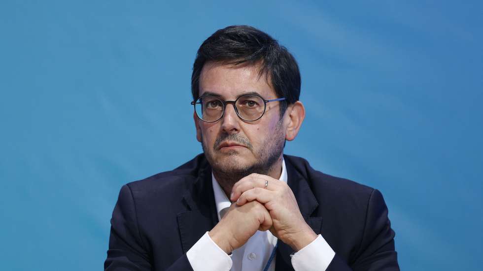 O candidato à presidência do Iniciativa Liberal (IL), Rui Rocha, no segundo dia da VII Convenção Nacional do partido, no Centro de Congressos, em Lisboa, 22 de janeiro de 2023. ANTÓNIO PEDRO SANTOS/LUSA