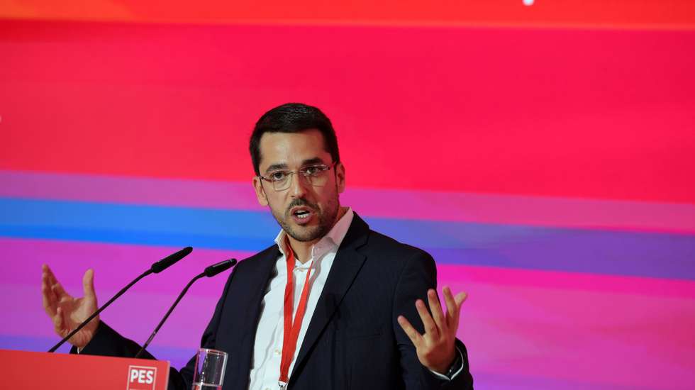 João Torres, deputy Secretary General of Portuguese Socialist Party, attends the PES Social Summit, at the Leixoes Cruise Terminal, in Matosinhos, Portugal, 26 May 2023. ESTELA SILVA/LUSA