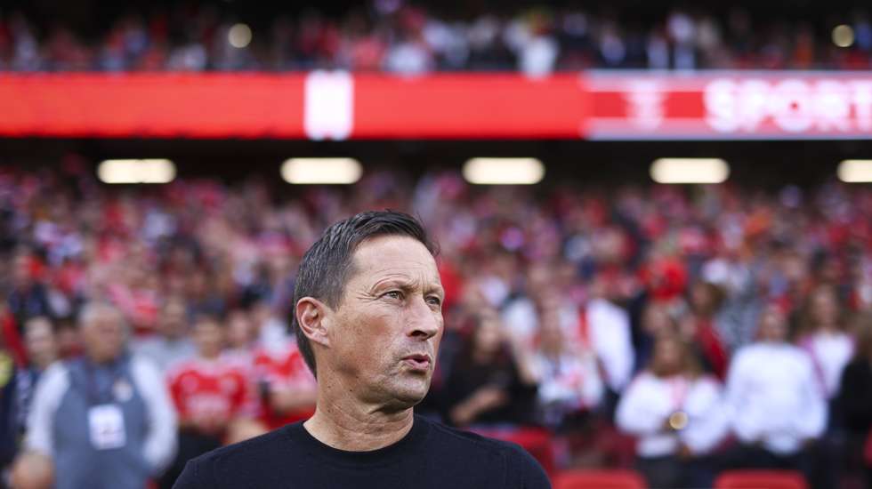 SL Benfica head coach Roger Schmidt reacts during the Portuguese First League soccer match between SL Benfica and Casa Pia AC at Luz stadium in Lisbon, Portugal, 28 October 2023. FILIPE AMORIM/LUSA