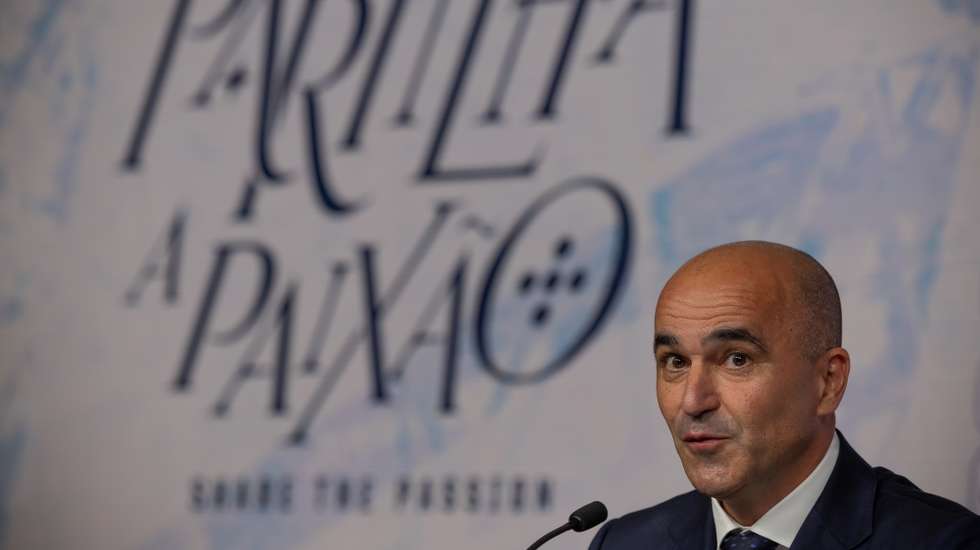 Portugal national team head coach Roberto Martinez attends a press conference at Cidade do Futebol in Oeiras, Portugal, 15 March 2024. Portugal will play friendly matches against Sweden and Slovenia in preparation for the upcoming Euro 2024.  JOSÉ SENA GOULÃO/LUSA