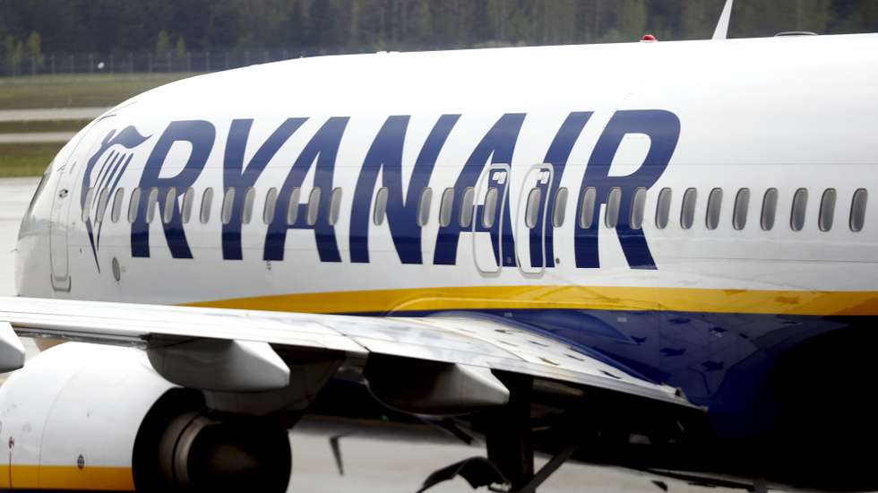 epa11310200 A Ryanair low-cost carrier group airplane at Riga Airport, Latvia, 30 April 2024. Riga Airport is the international airport of Riga, the capital of Latvia, and the largest airport in the Baltic states.  EPA/TOMS KALNINS