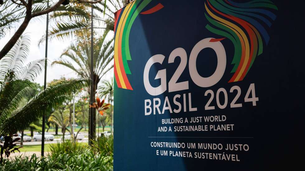 epa11184804 Preparations for the G20 1st Finance Ministers and Central Bank Governors Meeting in Ibirapuera Park, in Sao Paulo, Brazil, 26 February 2024 (issued 27 February 2024). The Group of 20 (G20) finance ministers and central bank governors meet in Sao Paulo on 28 and 29 February in the run-up to the G20 Summit to be held in Rio de Janeiro on 18 and 19 November 2024.  EPA/Isaac Fontana